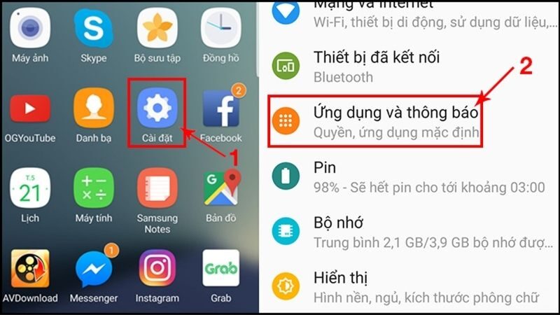 Khôi phục cài đặt gốc trên điện thoại Samsung