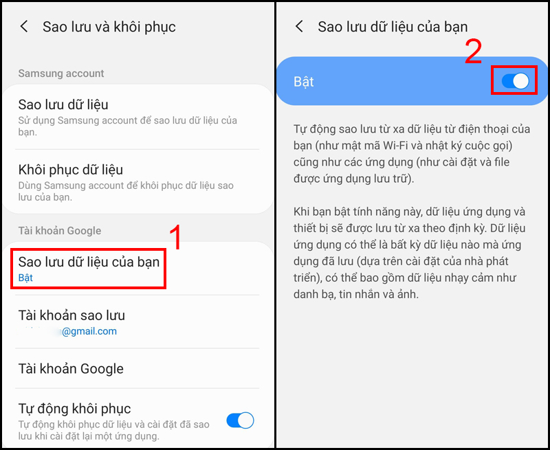 Khôi phục danh bạ trong Gmail